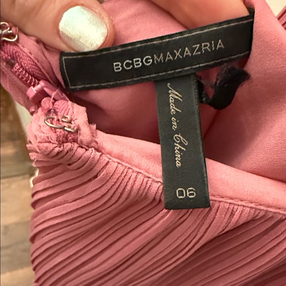 BCBGMAXAZRIA Raven Open Back Pleated Gown - Picture 2 of 6